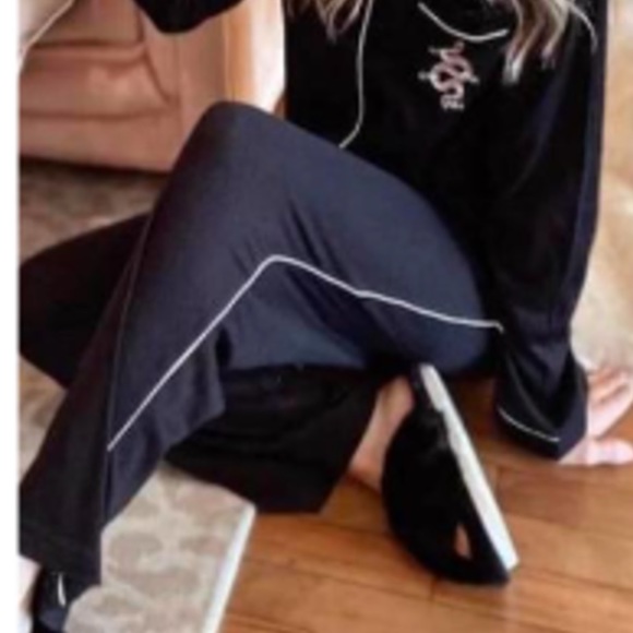 LA TC Pajama Pants Black with White Stripe - Picture 2 of 2